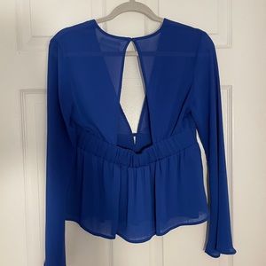 Royal blue blouse
